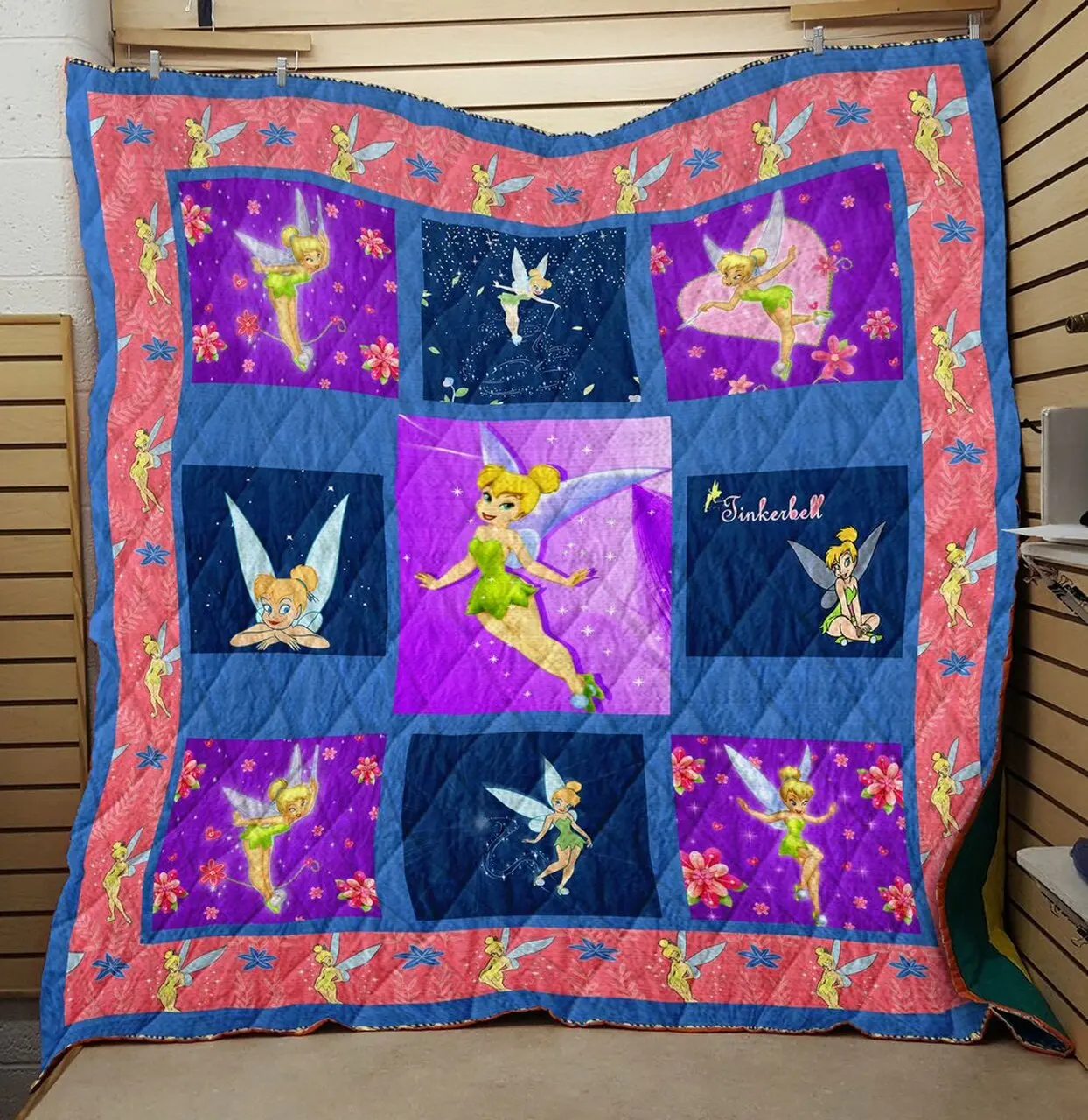 Tinker Bell Flower Quilt V4 Quilt and Home Decor