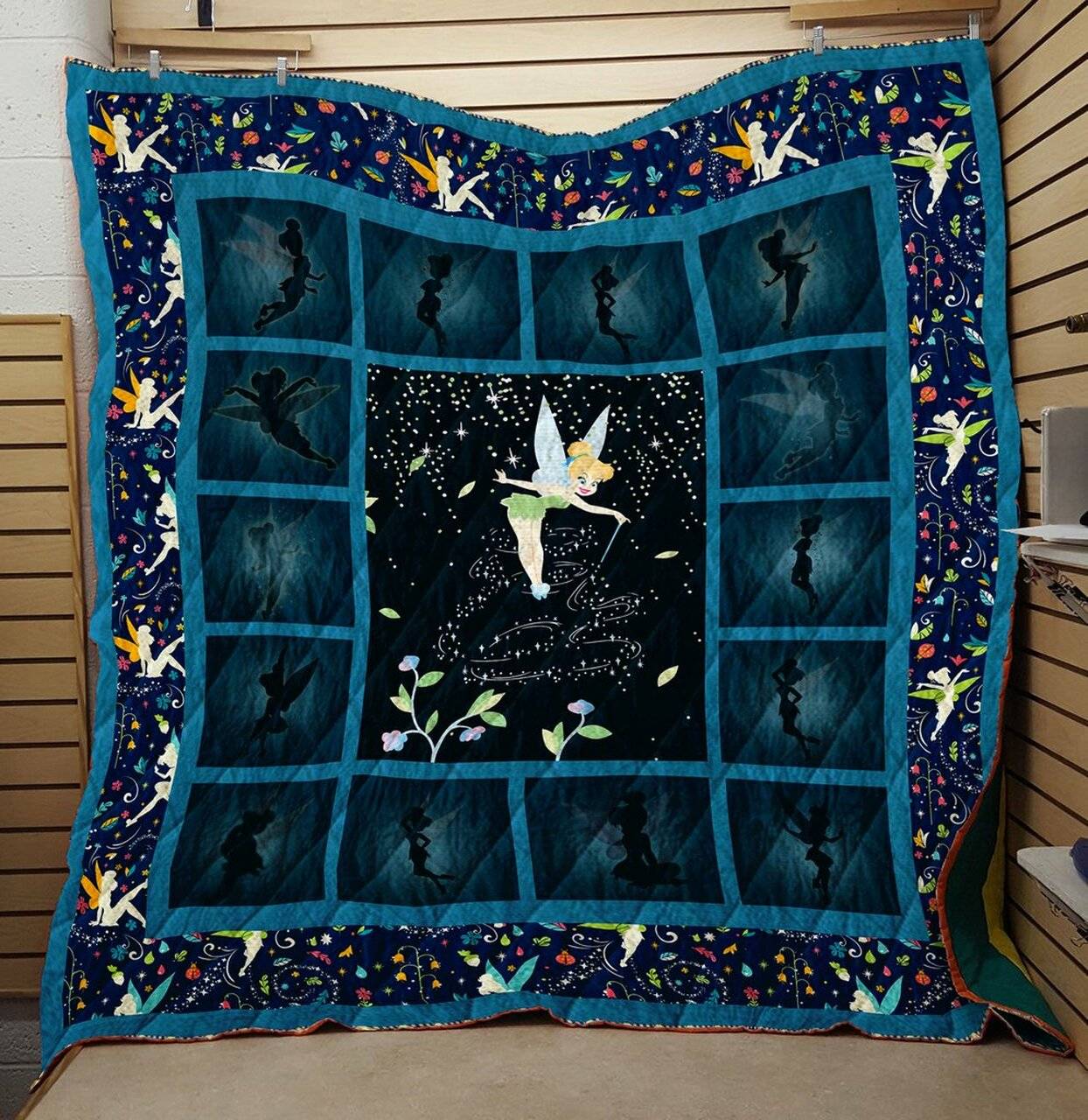 Tinker Bell Night Quilt V5 Quilt and Home Decor