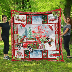 Tis The Season To Be Jolly Quilt Blanket Tn141159 and Home Decor