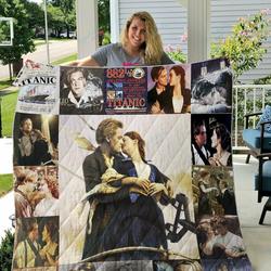 Titanic T Shirt 4 Quilt Blanket and Home Decor
