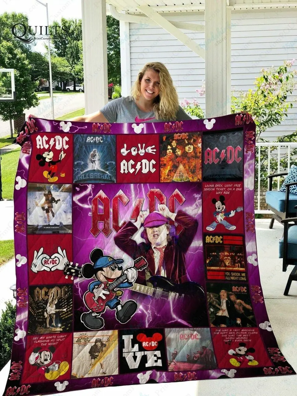 Tlmus Ac Dc Quilt Blanket and Home Decor