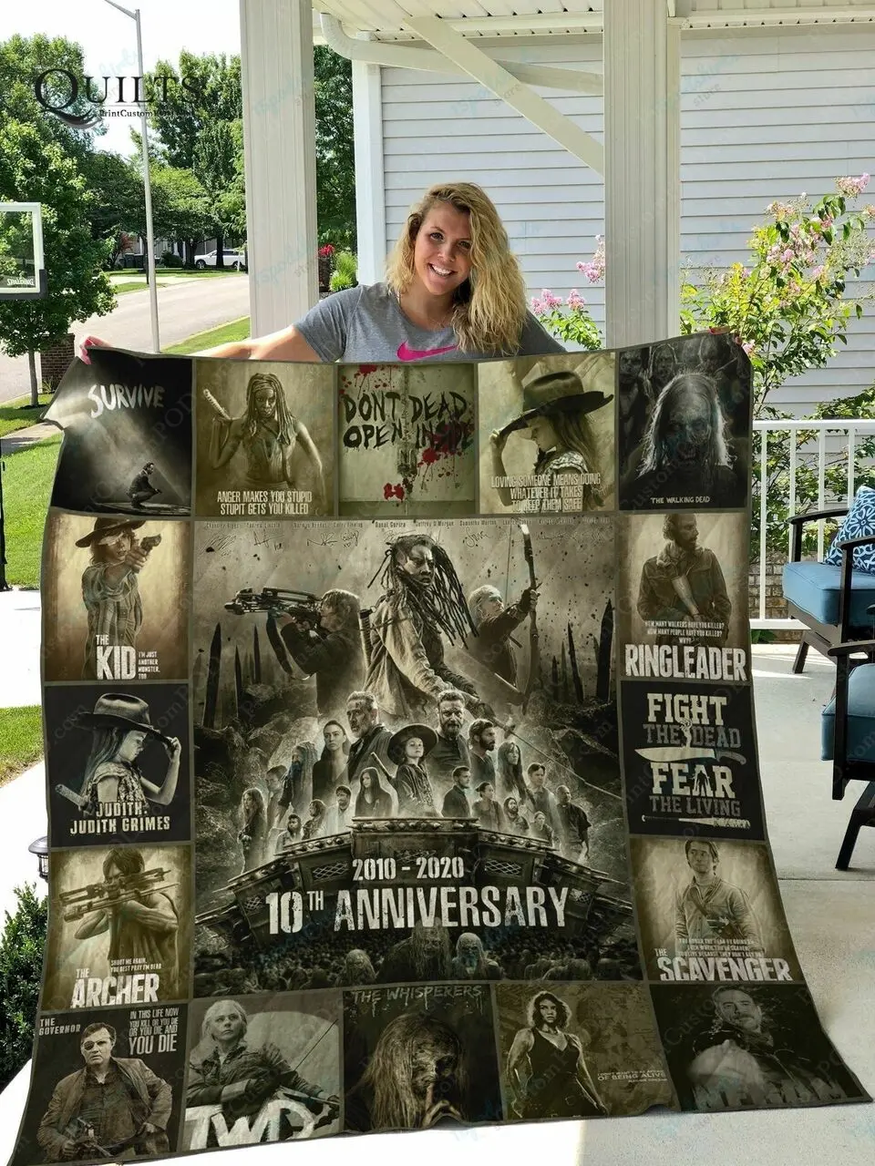 Tlmus Anniversary 10Th The Walking Dead V17 Quilt Blanket and Home Decor