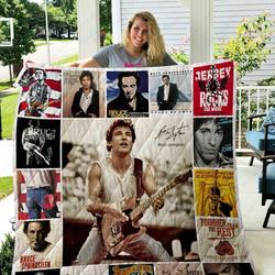 Tlmus Bruce Springsteen Quilt Blanket Ver 2 and Home Decor