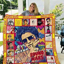 Tlmus Bruno Mars Quilt Blanket and Home Decor