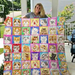 Tlmus Cat Quilt Blanket Ver 21 and Home Decor