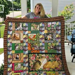Tlmus Cat Quilt Blanket Ver 25 and Home Decor