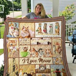 Tlmus Cat Quilt Blanket Ver 27 and Home Decor
