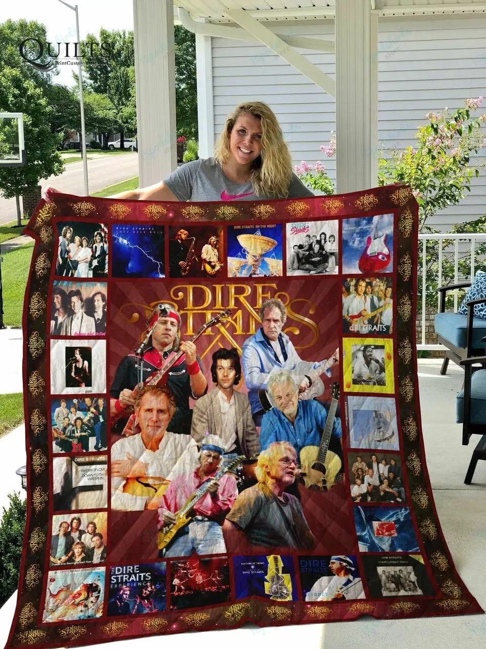 Tlmus Dire Straits Quilt Blanket and Home Decor