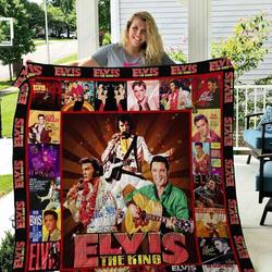 Tlmus Elvis Presley Quilt Blanket Ver 1 and Home Decor