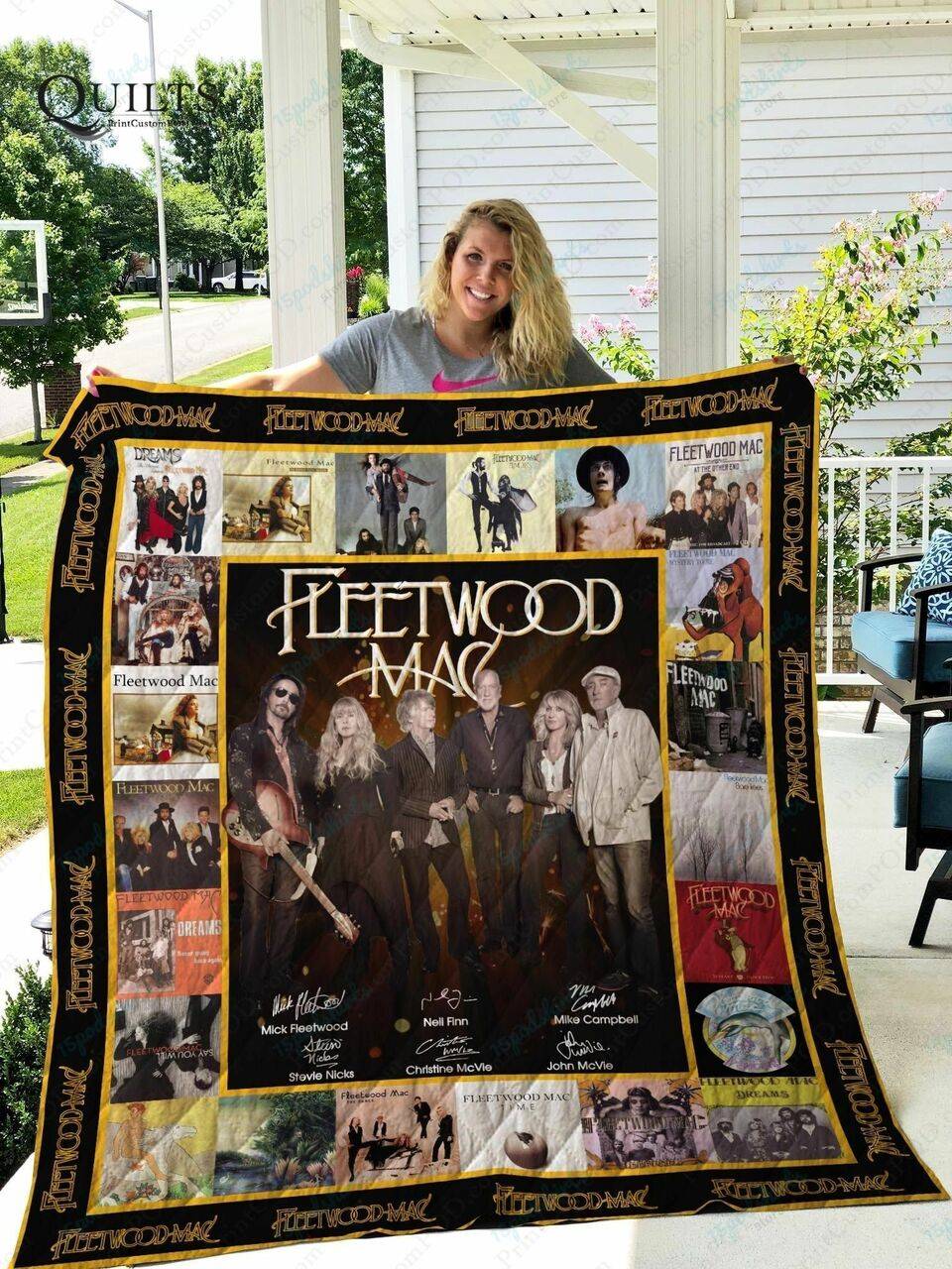 Tlmus Fleetwood Mac Quilt Blanket and Home Decor