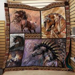 Tlmus Horse Quilt Blanket Ver 15 and Home Decor