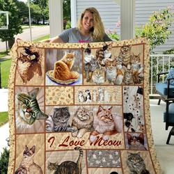 Tlmus Love Meow V2 Quilt Blanket Ver1 and Home Decor