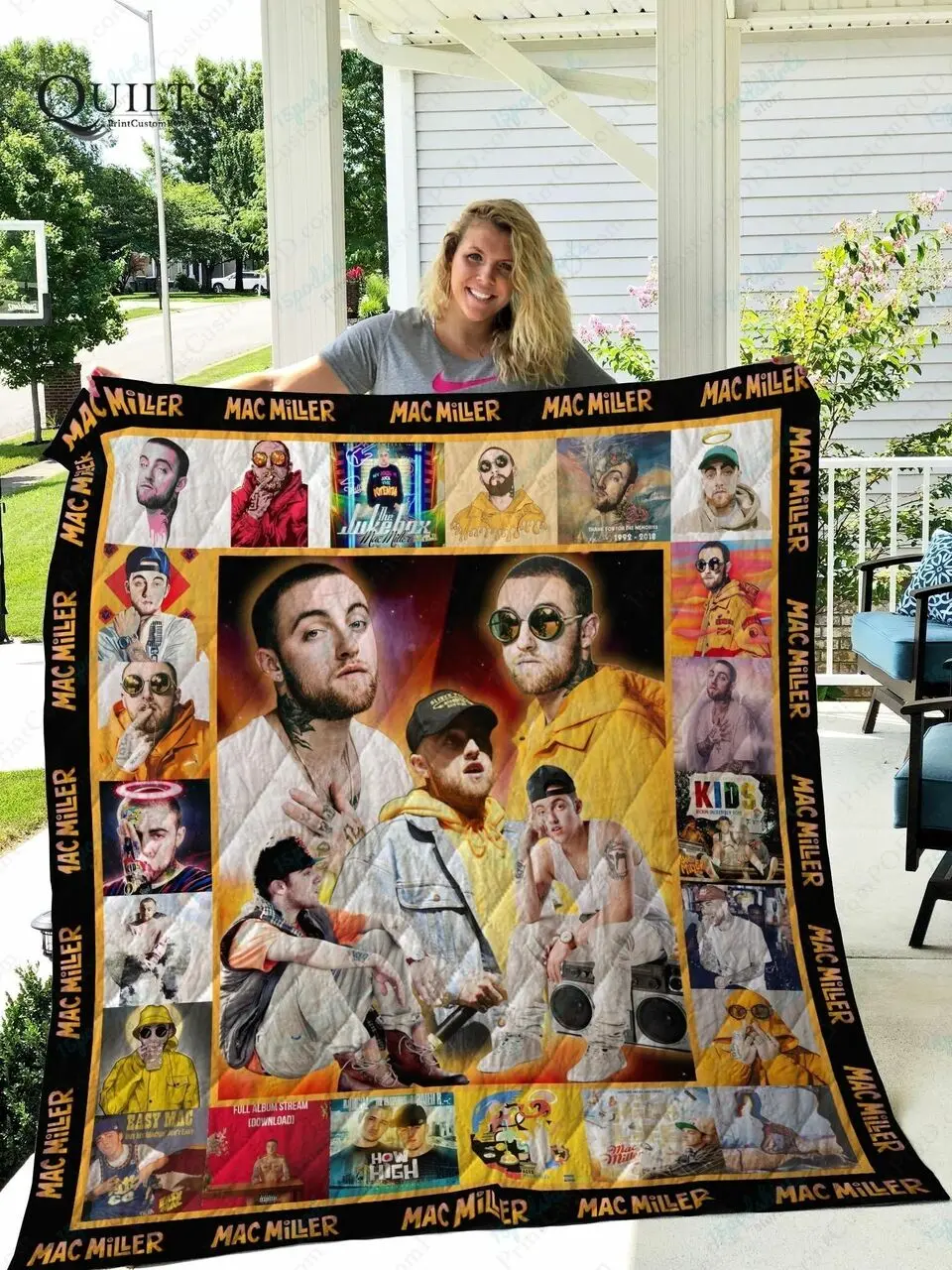 Tlmus Mac Miller Quilt Blanket Ver 1 and Home Decor
