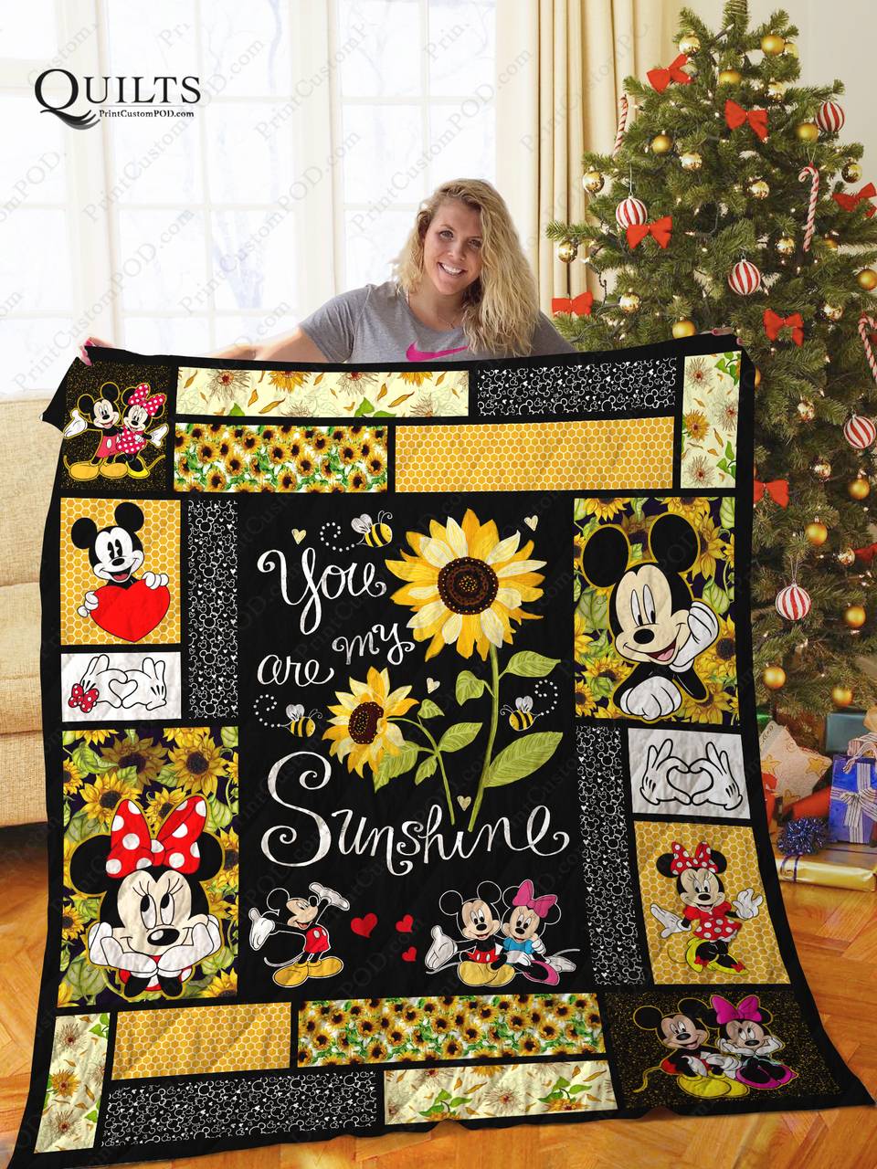 Tlmus Mk You Are My Sunshine Quilt Blanket and Home Decor