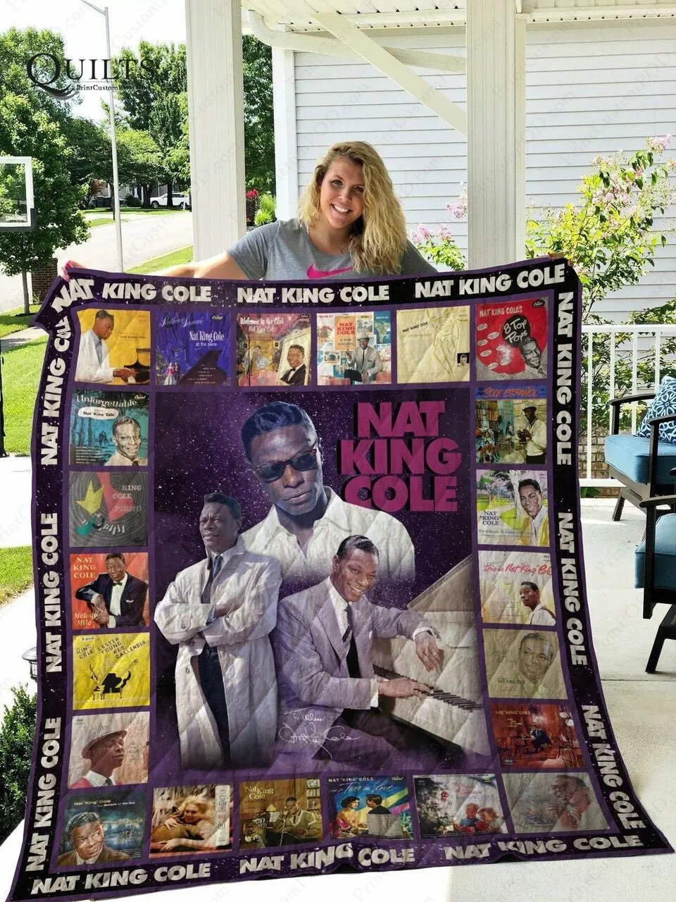 Tlmus Nat King Cole Quilt Blanket and Home Decor