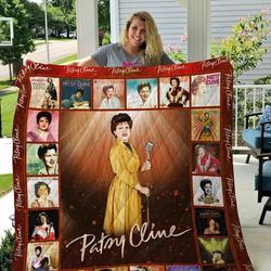 Tlmus Patsy Cline Quilt Blanket and Home Decor
