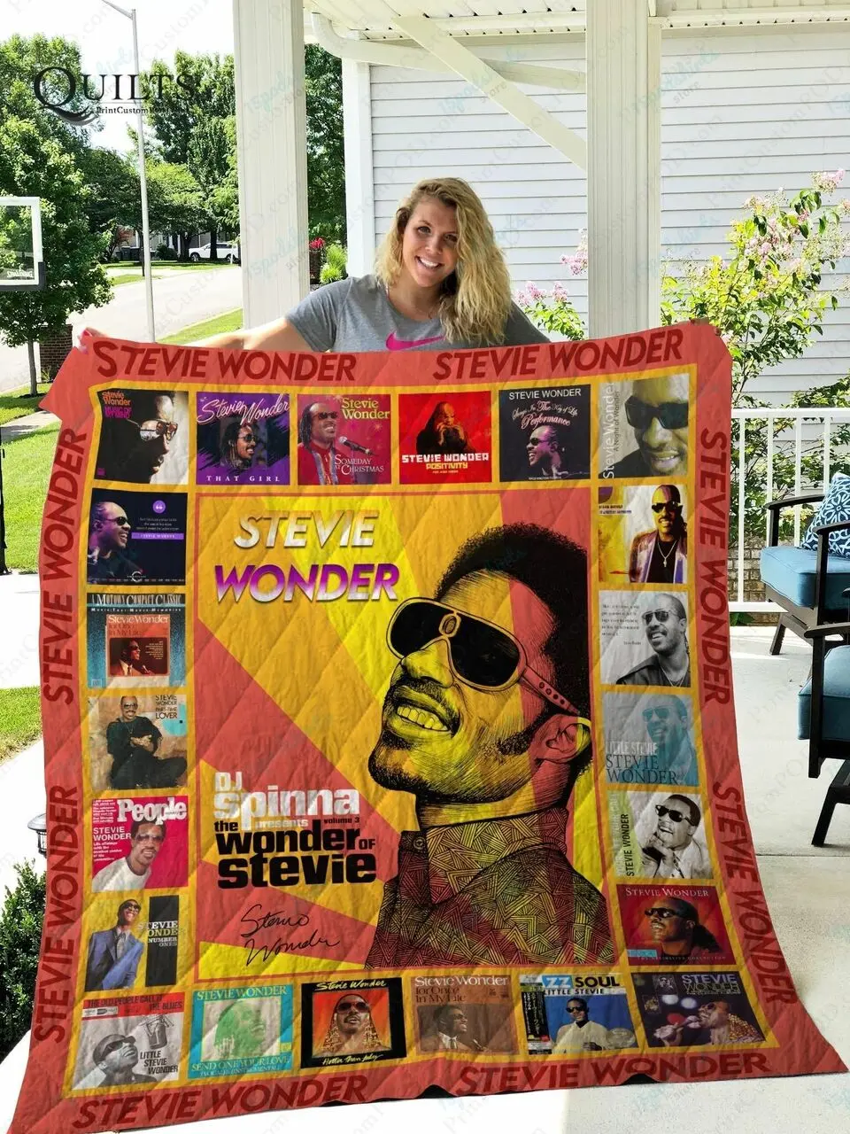 Tlmus Stevie Wonder Quilt Blanket and Home Decor