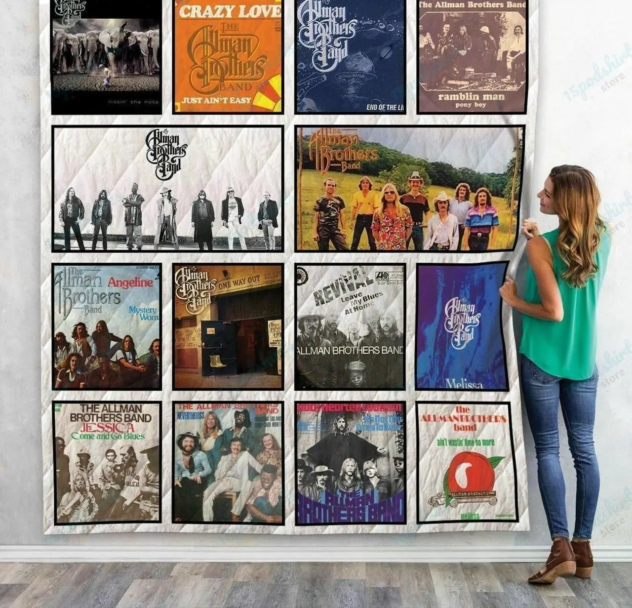 Tlmus The Allman Brothers Band Quilt Blanket Ver 10 and Home Decor