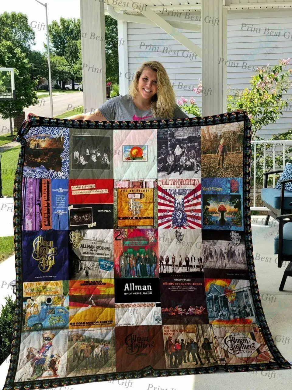 Tlmus The Allman Brothers Band Quilt Blanket Ver 6 and Home Decor