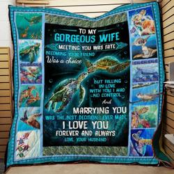 Tlmus Turtle Quilt Blanket Ver 5 and Home Decor