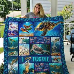 Tlmus Turtle Quilt Blanket Ver1 and Home Decor