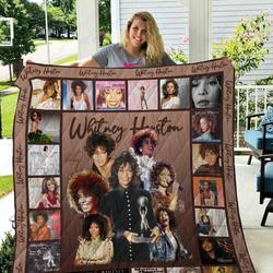 Tlmus Whitney Houston Quilt Blanket and Home Decor