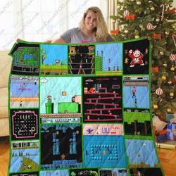 Tlmus Znintendo Games 1980 Quilt Blanket and Home Decor