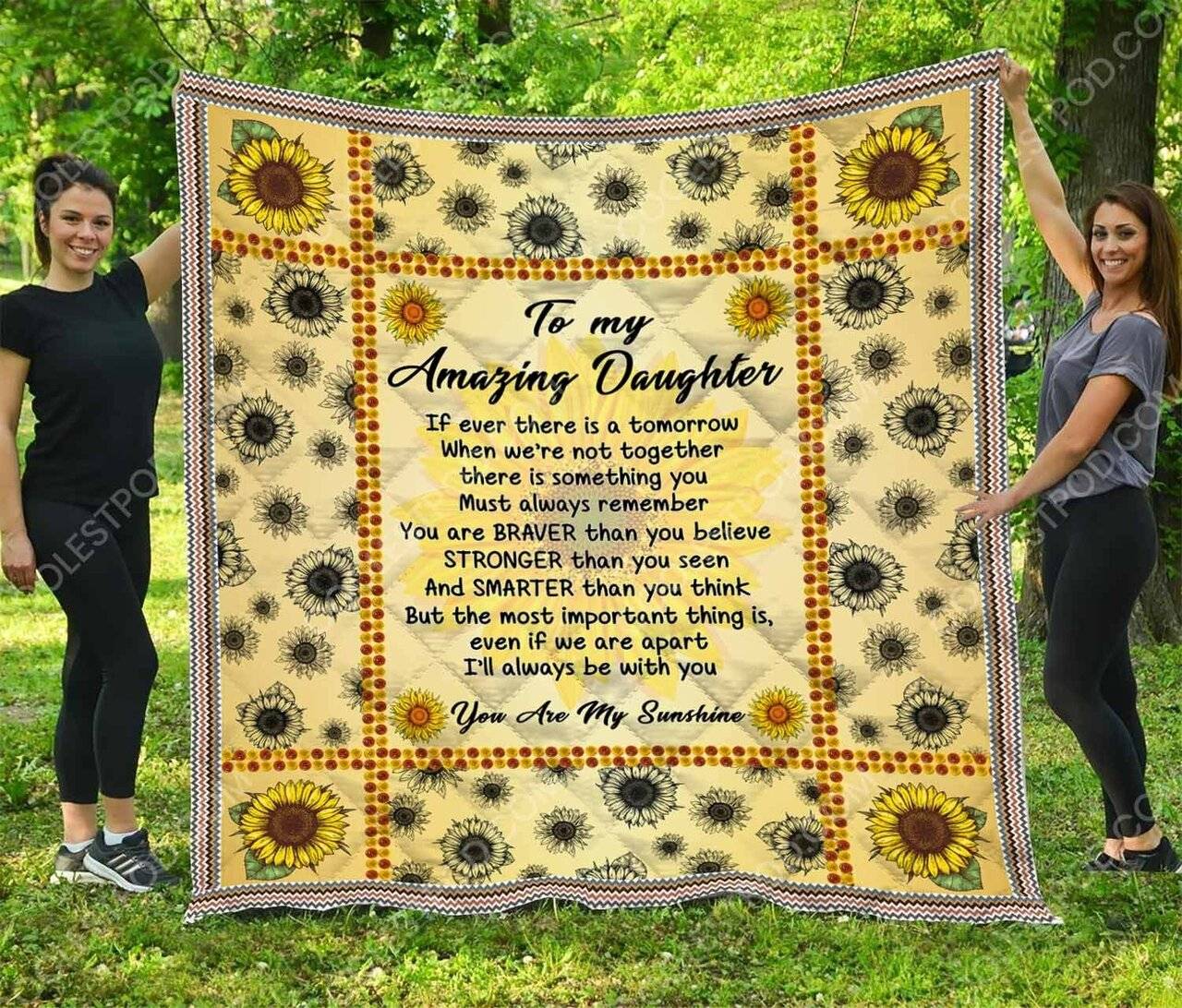 To My Amazing Daughter Quilt Blanket and Home Decor