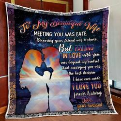 To My Beautiful Wife Quilt Blanket and Home Decor