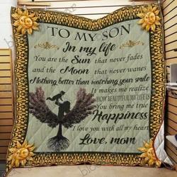 To My Beloved Son Cl19100879Mdq Quilt Blanket and Home Decor