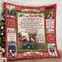 To My Bestie Christmas Dac161105 Quilt Blanket and Home Decor