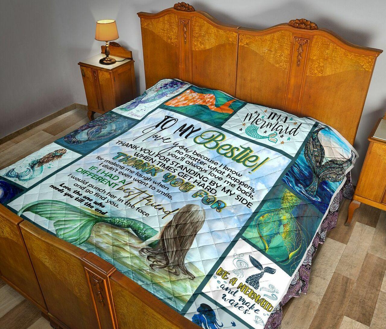 To My Bestie Quilt Blanket Dhc02011278Dd and Home Decor