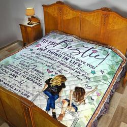 To My Bestie Quilt Blanket Dhc02011581Dd and Home Decor