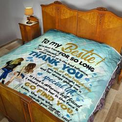 To My Bestie Quilt Blanket Dhc02011777Dd and Home Decor