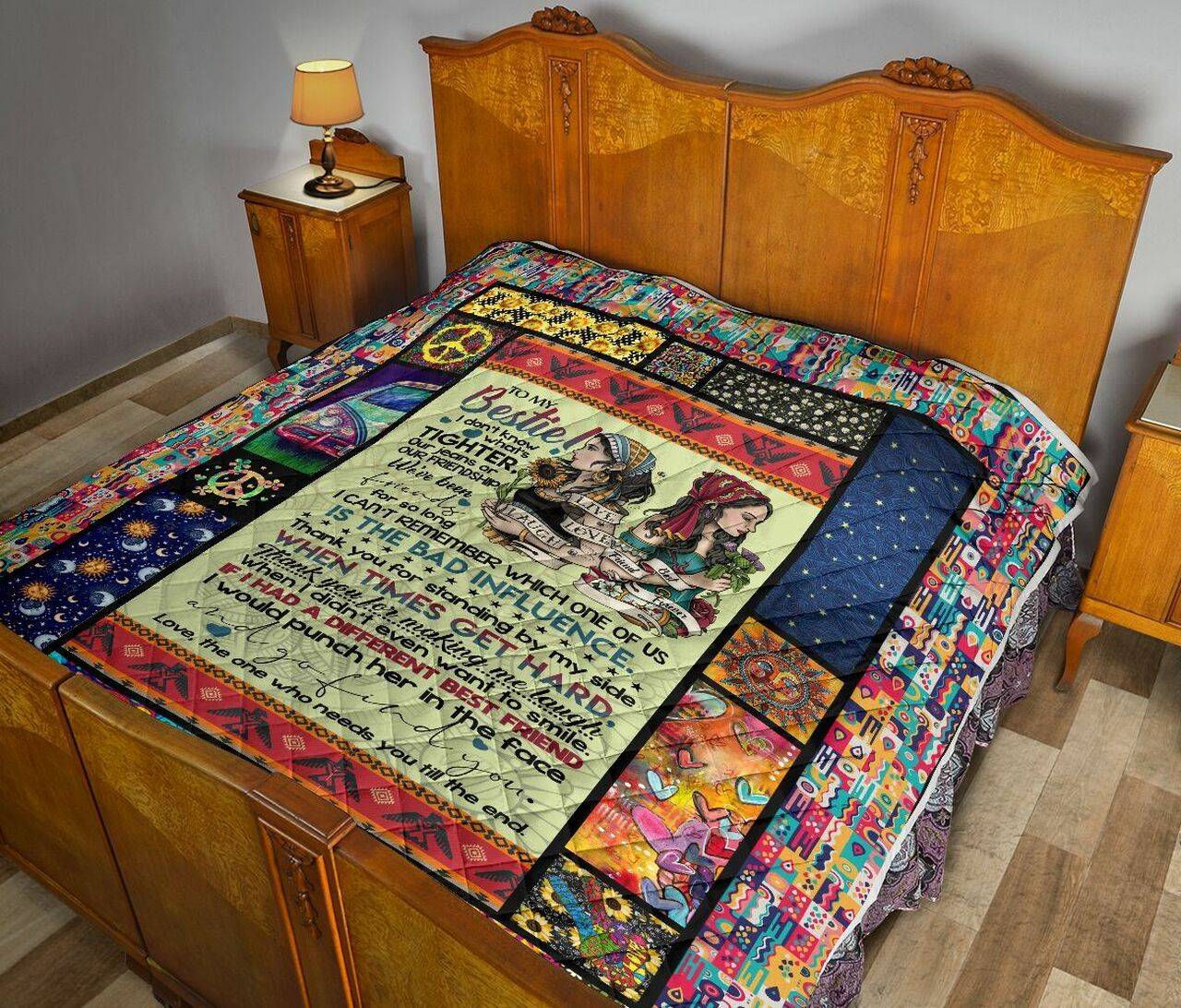 To My Bestie Quilt Blanket Dhc0201986Dd and Home Decor