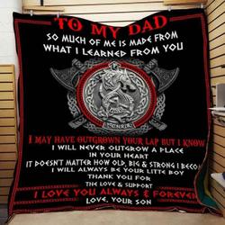 To My Dad So Much Of Me Blanket Th0907 Quilt and Home Decor