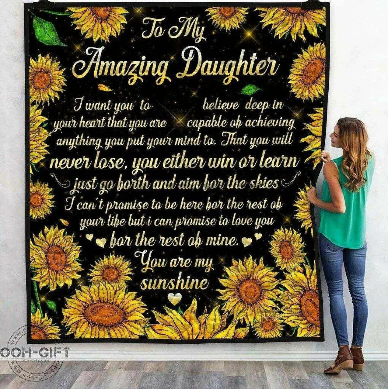 To My Daughter Ah Quilt Derqqy and Home Decor