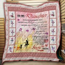 To My Daughter Ballet Quilt Th662  Quilt and Home Decor