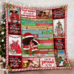 To My Daughter Black Girl Dac161116 Quilt Blanket and Home Decor