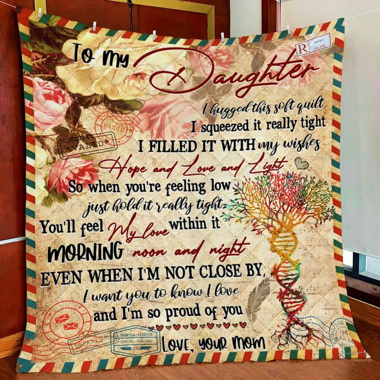 To My Daughter Dac101104 Quilt Blanket and Home Decor