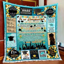 To My Daughter, Graduate Quilt Blanket and Home Decor