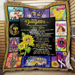 To My Daughter Hippie Hur Quilt ry and Home Decor