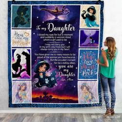 To My Daughter I Closed My Eyes Aladdin Bt Quilt and Home Decor