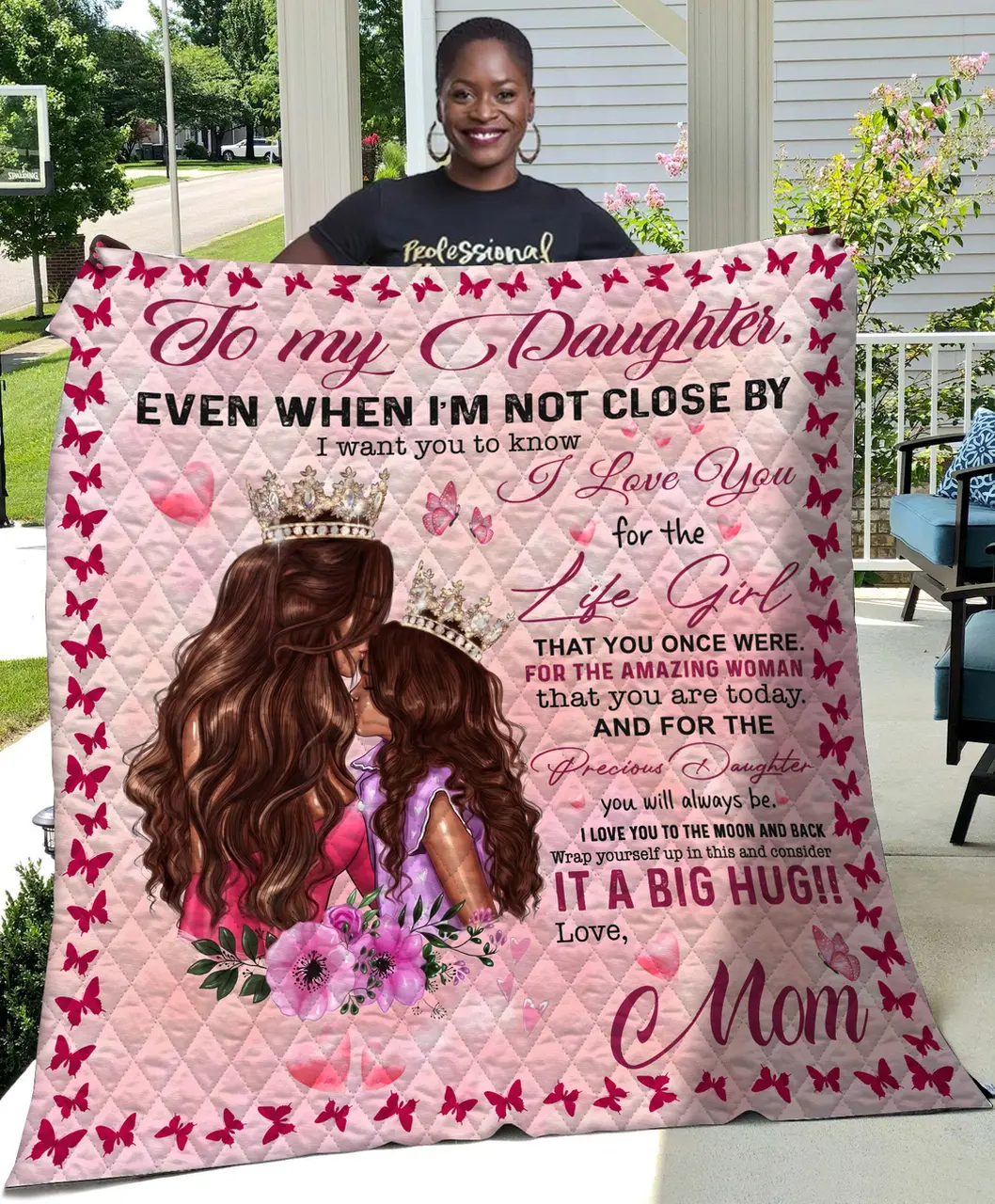 To My Daughter Little Girl Quilt and Home Decor
