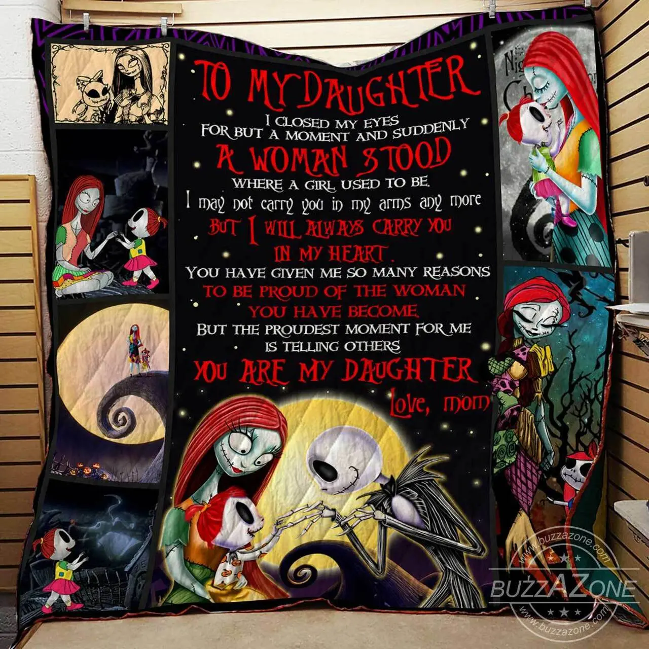 To My Daughter Love Mom I Closed My Eyes For But A Moment Nightmare Ver 2 Bt Quilt and Home Decor