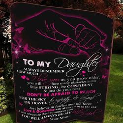 To My Daughter Lover Ah Quilt Derqve and Home Decor