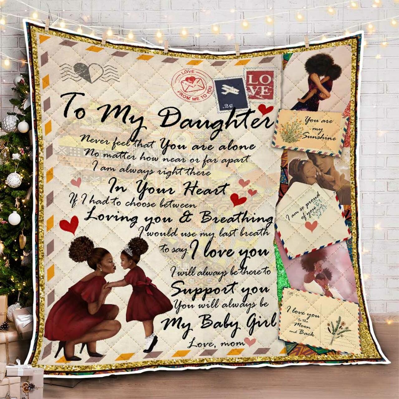 To My Daughter, My Black Girl Quilt Blanket and Home Decor