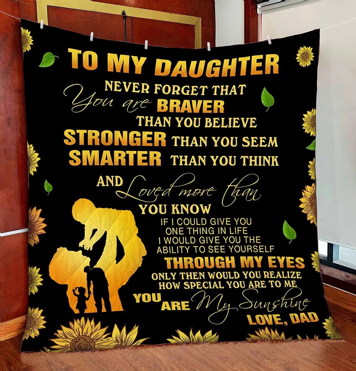To My Daughter - Quilt - Pod000073 and Home Decor