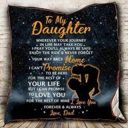 To My Daughter Wherever Your Journey Cla1010550Q Quilt Blanket and Home Decor
