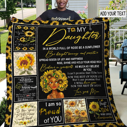 To My Daughter You Are My Sunflower Quilt and Home Decor